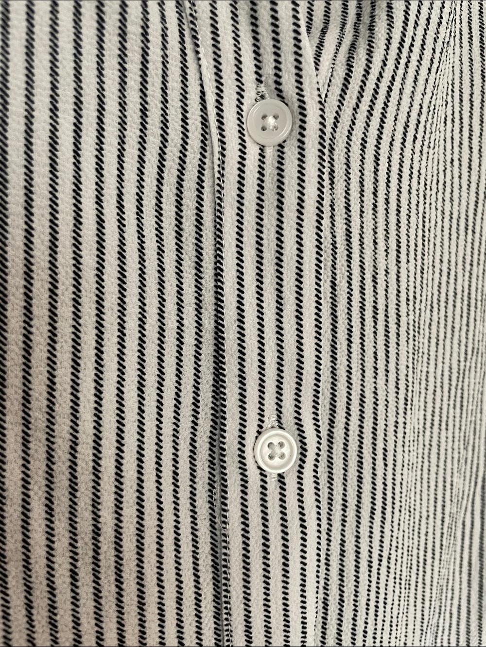 Adrianna Patel Striped Button-Up Shirt - Sz Large - Picture 6 of 10